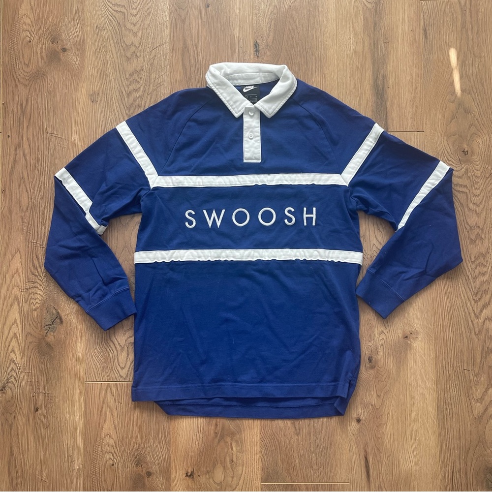 Nike blue rugby shirt